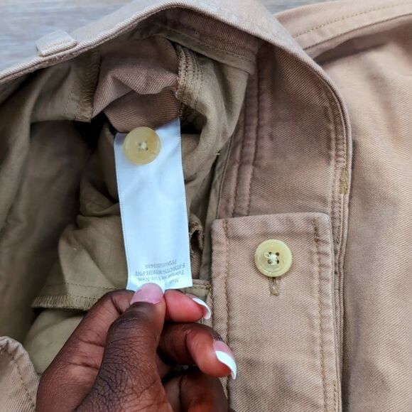 Everlane The Way-High Drape Wide Leg Pleated Khaki Trousers Size 8 Short - Picture 9 of 10